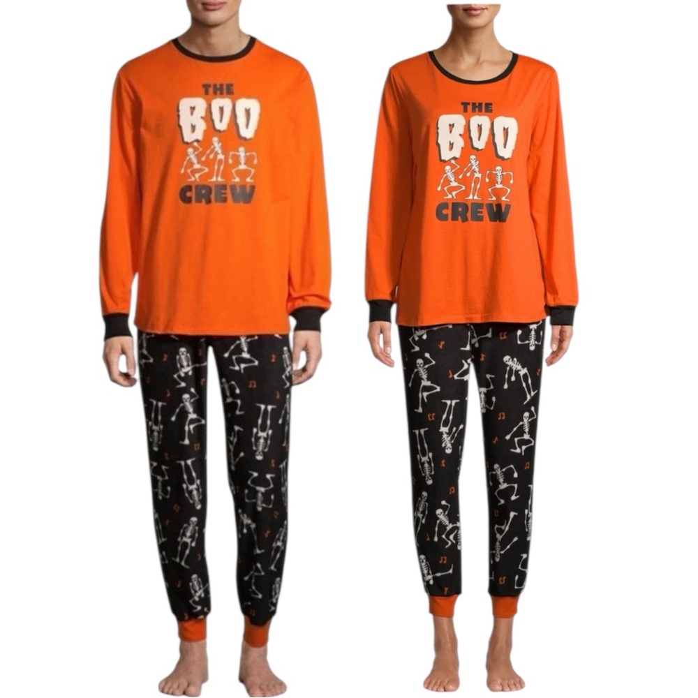 Halloween Family Pajamas Boo Crew TWO Sets Large Unisex